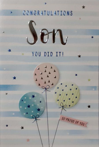 Picture of CONGRATS SON U DID IT CARD